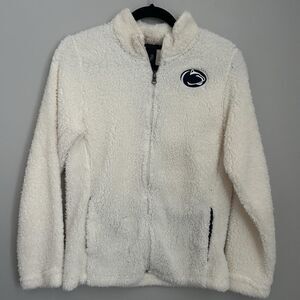 Penn State Nittany Lions Sherpa Fleece Zip Up Sweatshirt Gen2 Women Size Medium